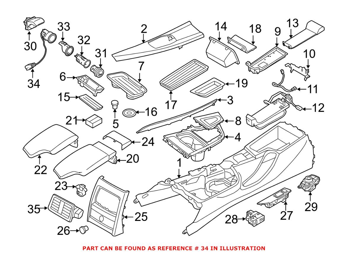 BMW Cigarette Lighter Socket 61346977679